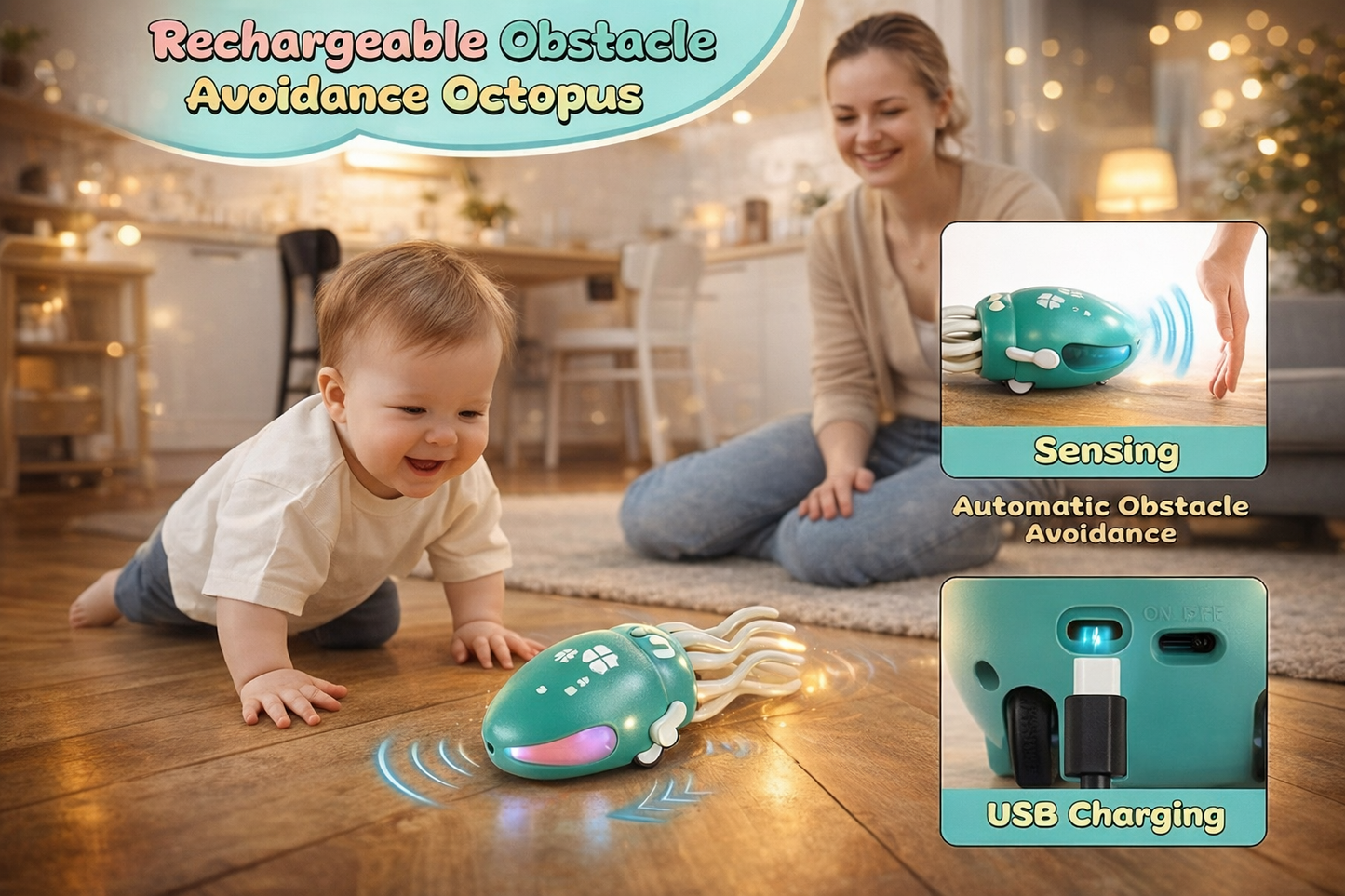 🐙✨ Fun-Tastic Dancing Octopus Toy — Light Up Playtime! ✨🐙
