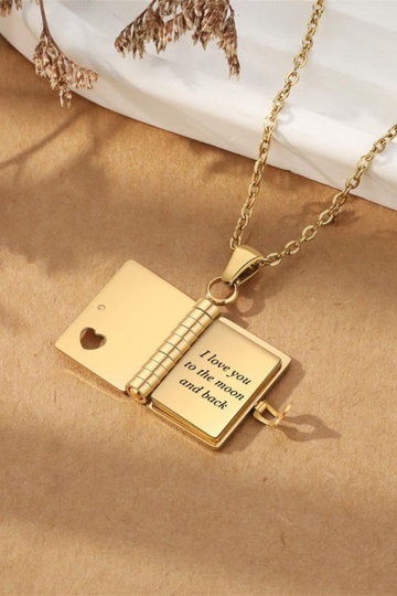 Personalized Book Necklace