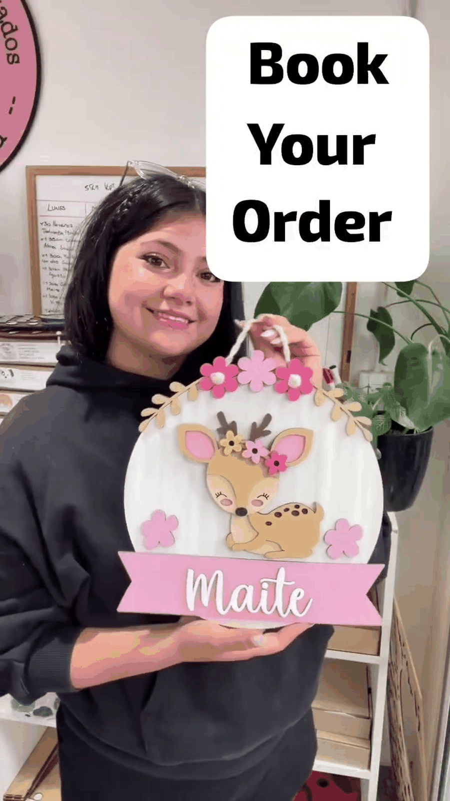 🌸 Personalized Baby Name Wooden Wall Sign