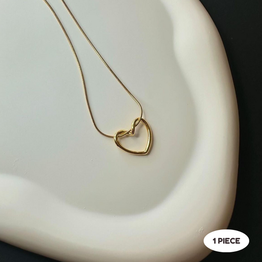 KarmaKraft Golden Open Heart Necklace 💛✨