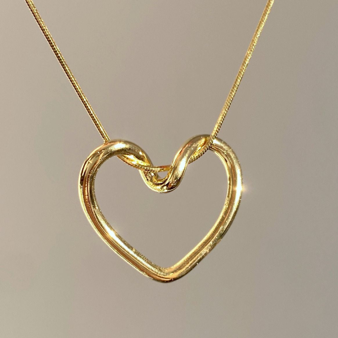 KarmaKraft Golden Open Heart Necklace 💛✨