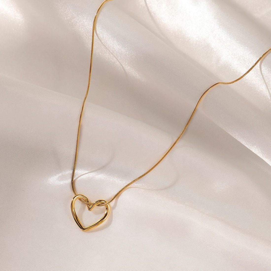 KarmaKraft Golden Open Heart Necklace 💛✨