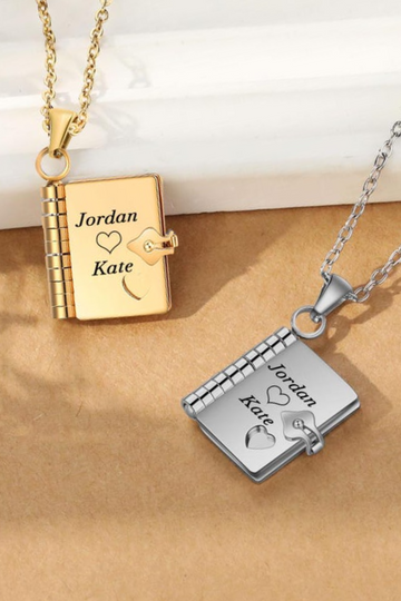Personalized Book Necklace