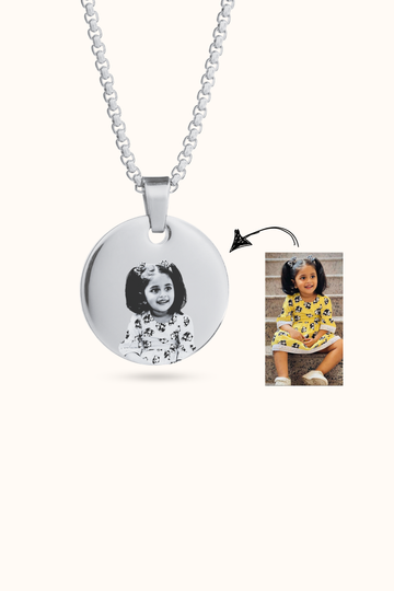 Personalized Photo Round Necklace