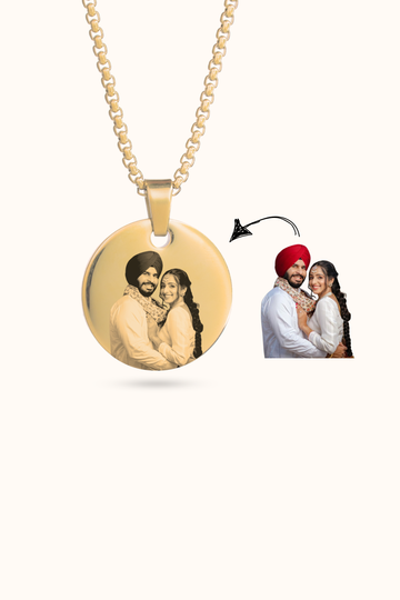 Personalized Photo Round Necklace