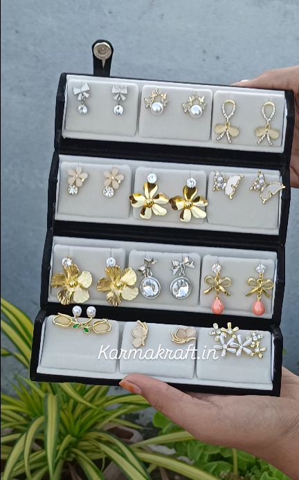✨🌸 Karmakraft™ 12 Pair Elegant Earrings Collection Box