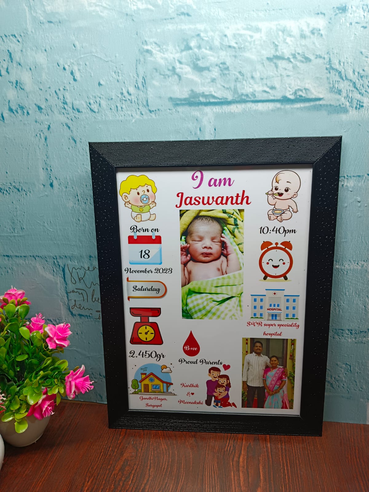 ✨ Karmakraft™ Personalized Baby Birth Photo Frame ✨