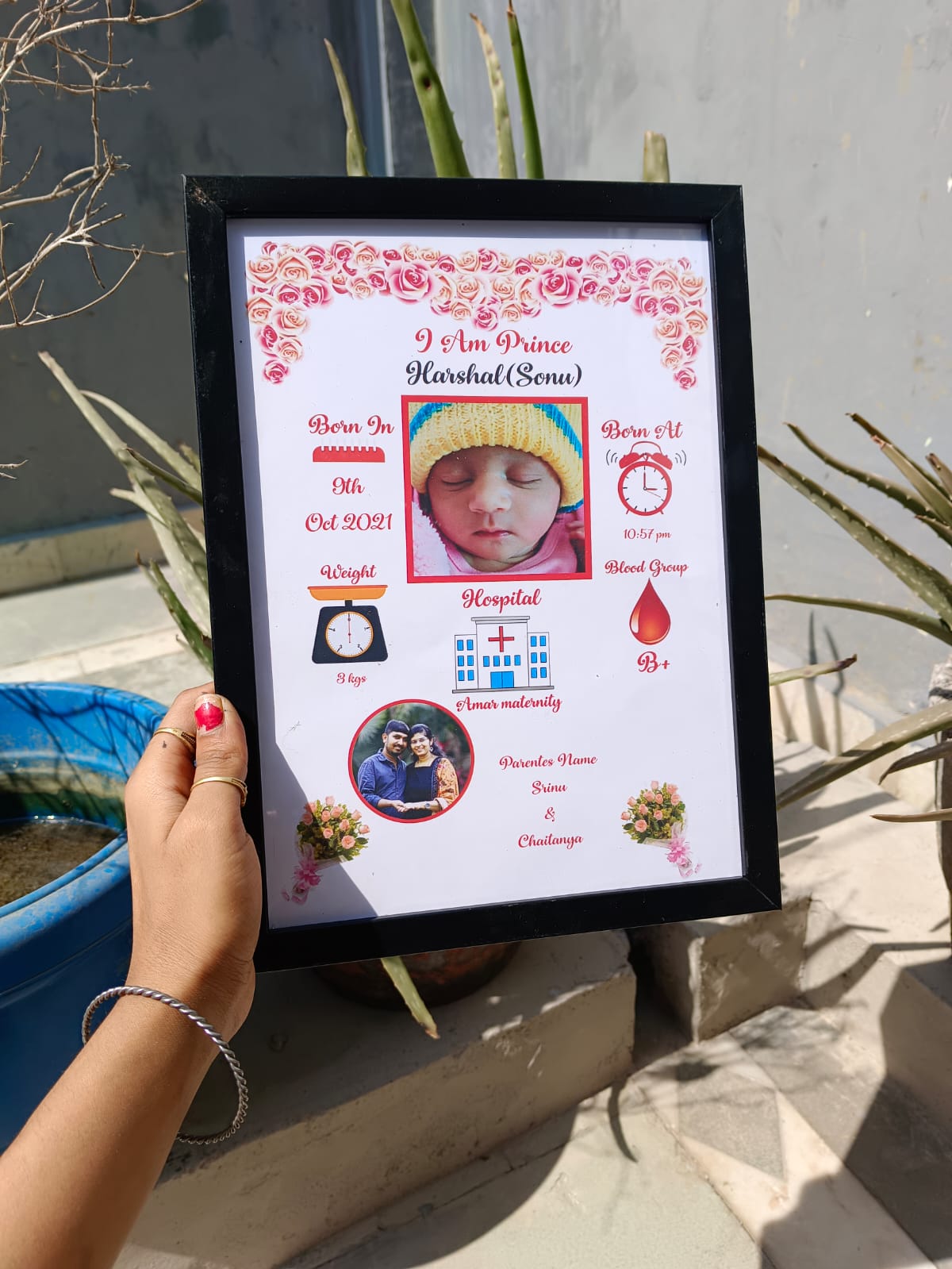 ✨ Karmakraft™ Personalized Baby Birth Photo Frame ✨