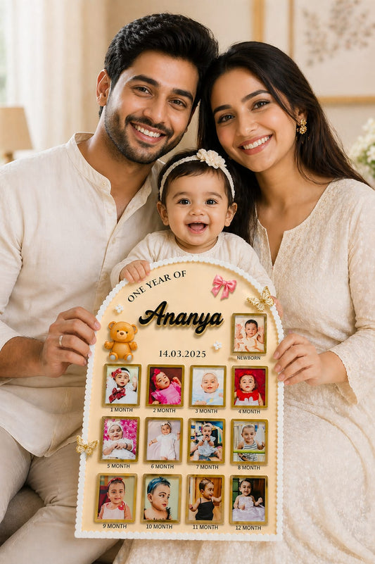 Personalized Baby First Year Memory Frame 👶✨