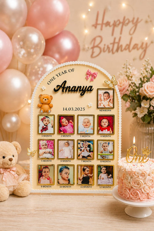 Personalized Baby First Year Memory Frame 👶✨