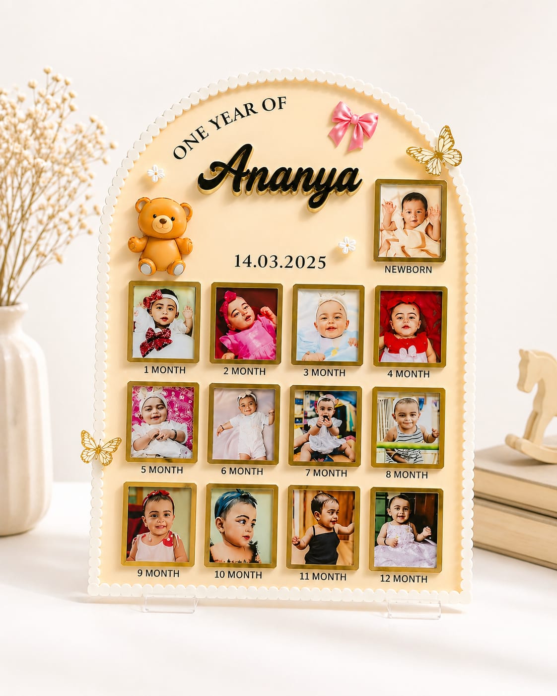 Personalized Baby First Year Memory Frame 👶✨