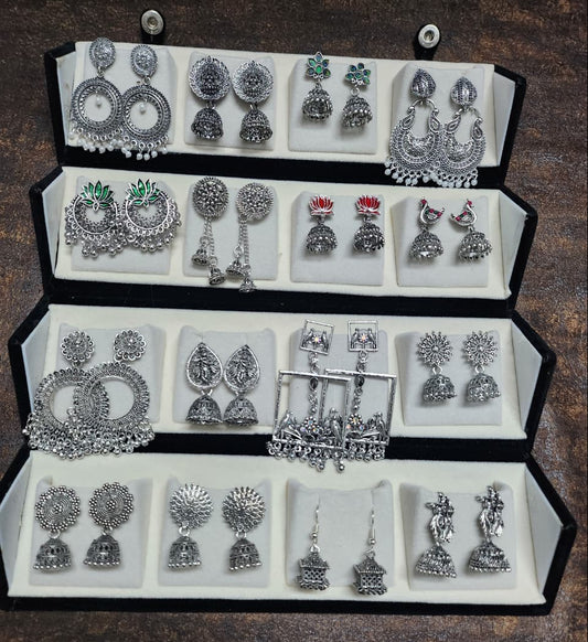 ✨ 16-Pair Premium Jhumka Gift Box – By KarmaKraft