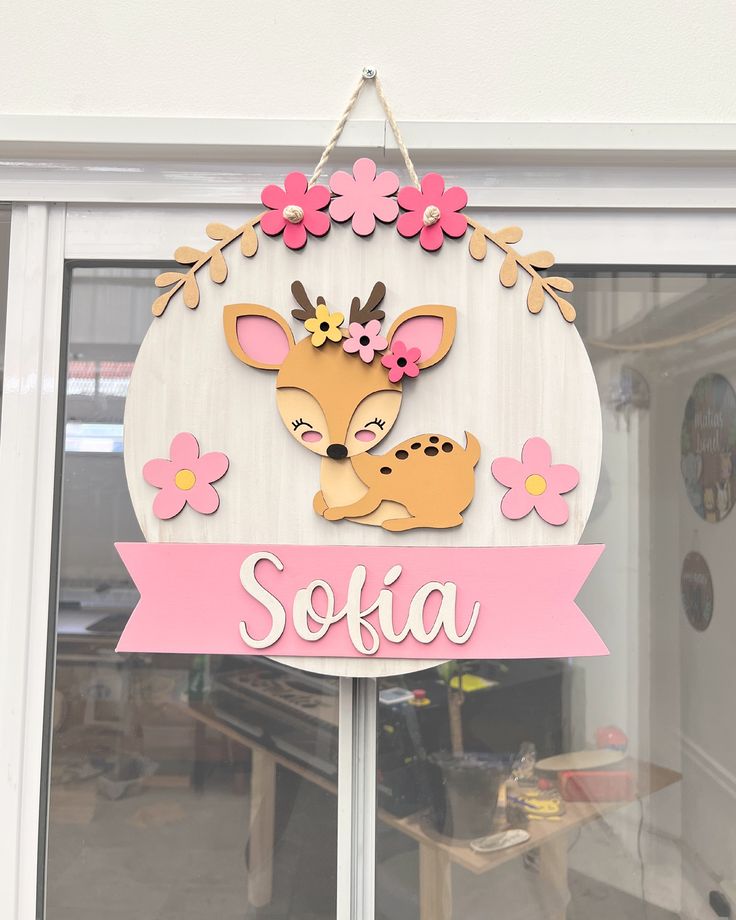 🌸 Personalized Baby Name Wooden Wall Sign