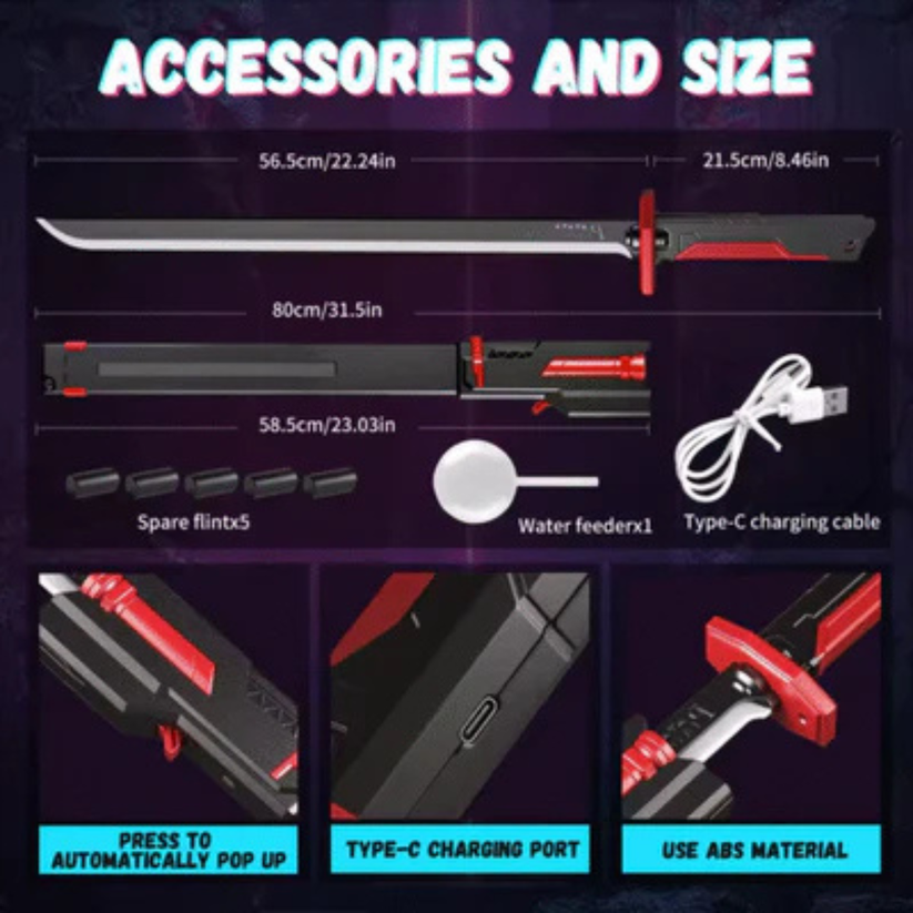 KarmaKraft™ Shadow Blade ⚔️💨🔥 – Smoke Katana