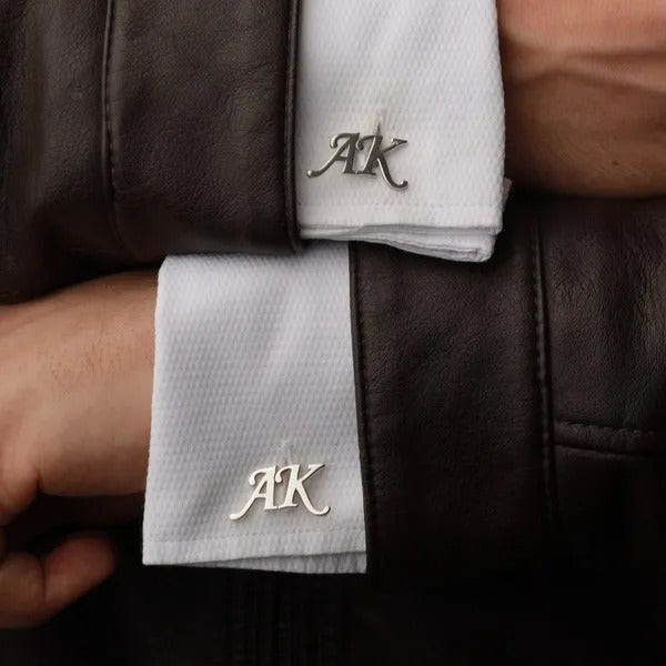 ✨ Gold Personalized Alphabet Initials Cufflinks