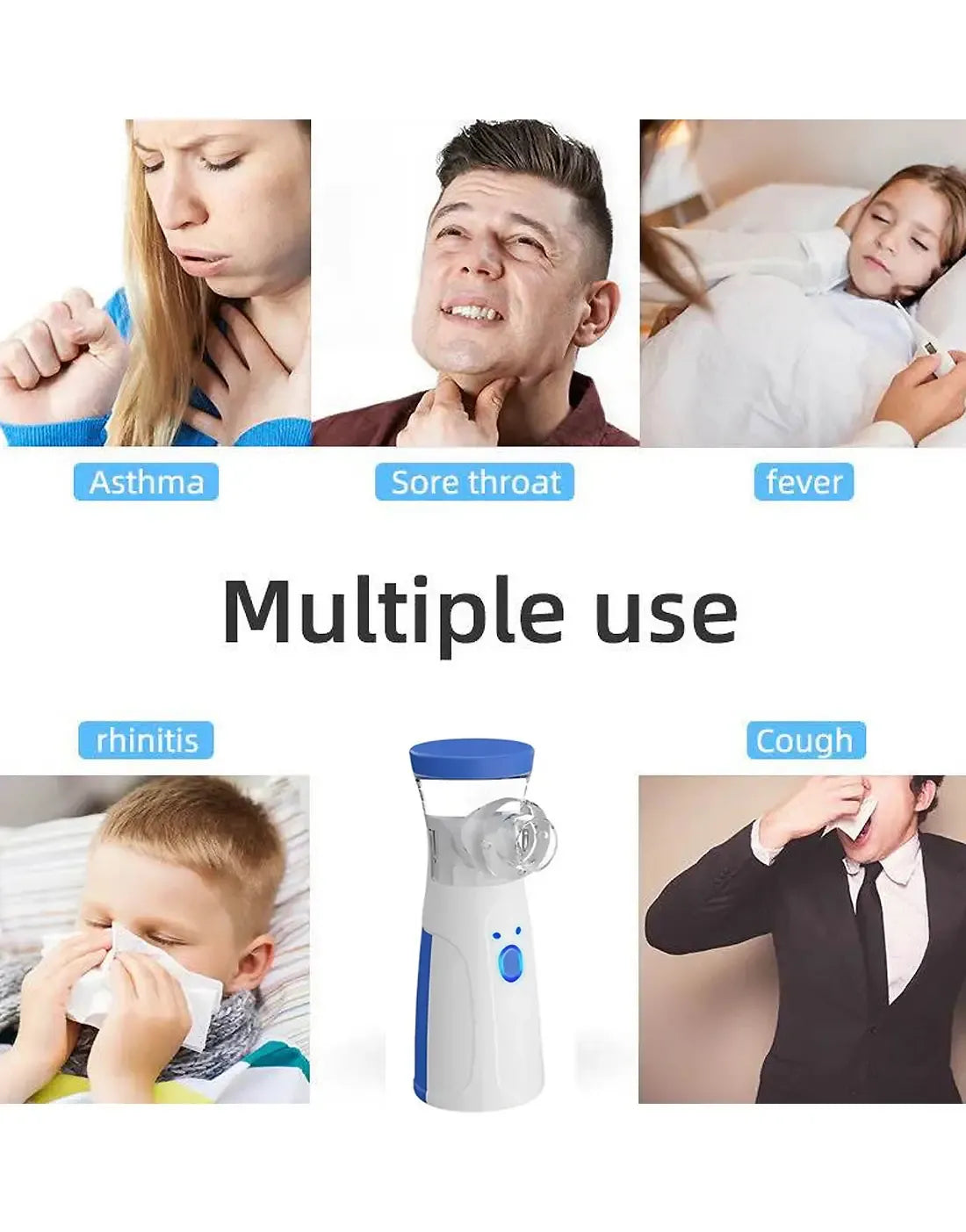 Portable Mesh Nebulizer – Rechargeable Handheld Inhalation Device