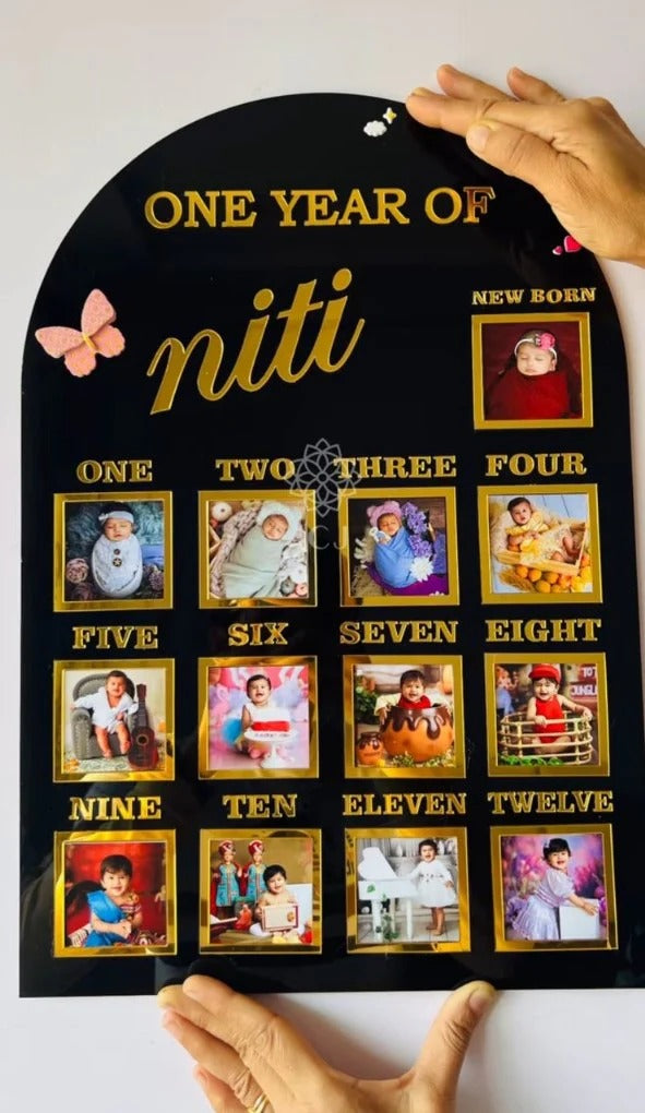 🌸 karmakraft™ Personalized Acrylic Milestone Markers Board