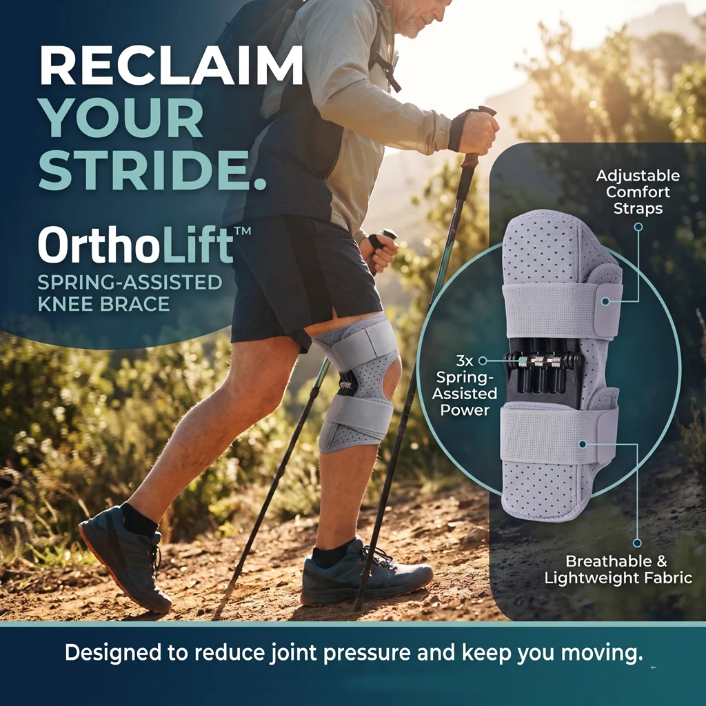 OrthoLift Spring-Assisted Knee Brace | Pain Relief & Joint Stability