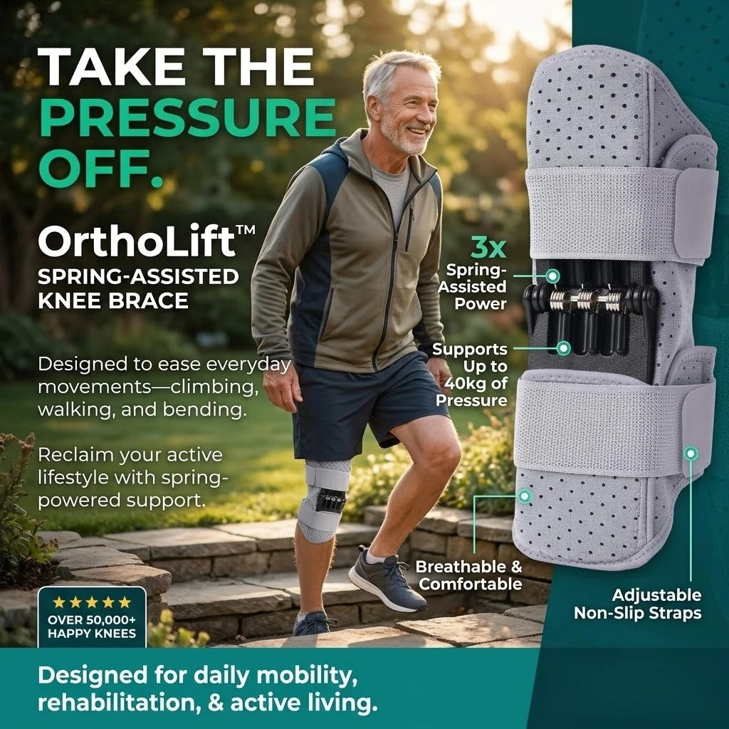 OrthoLift Spring-Assisted Knee Brace | Pain Relief & Joint Stability