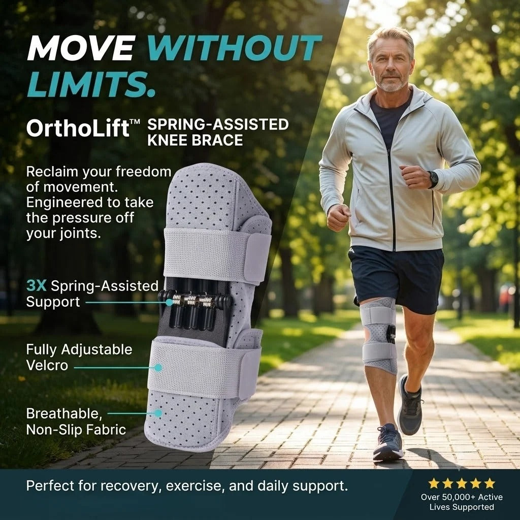 OrthoLift Spring-Assisted Knee Brace | Pain Relief & Joint Stability