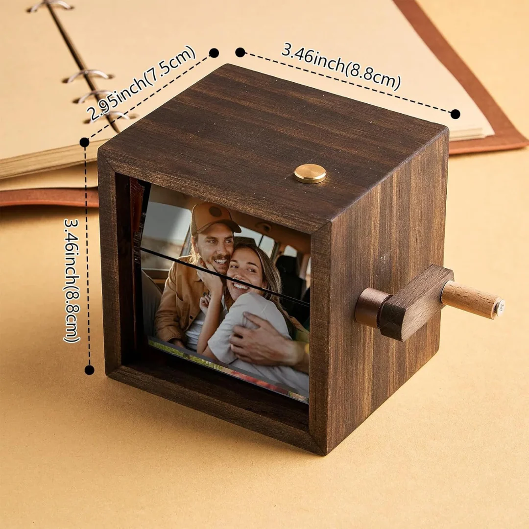 🎁 Custom Crank Photo Box – Turn Memories Into Magic ✨