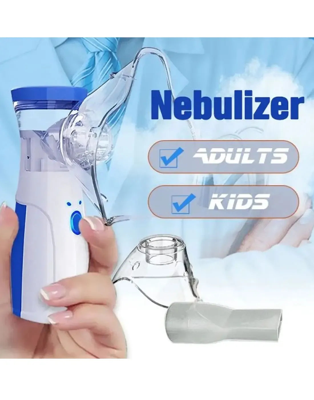 Portable Mesh Nebulizer – Rechargeable Handheld Inhalation Device
